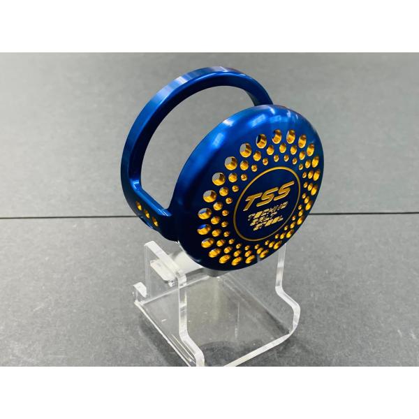 TSS製　パーミングカップ　穴明き(小穴)　マーフィックスC3用　TSSレーザー加工入り　ブル−ゴールド