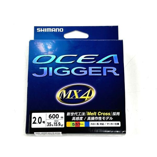 OCEA JIGGER MX4 PE　10m×5カラー　600m　1.0号〜1.2号